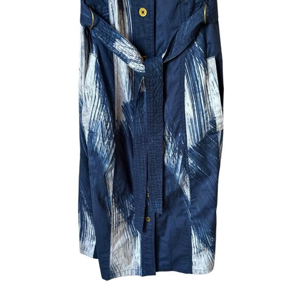 Donna Karan Belted Brush Stroke Print Dress Size XS NWT - Picture 4 of 6